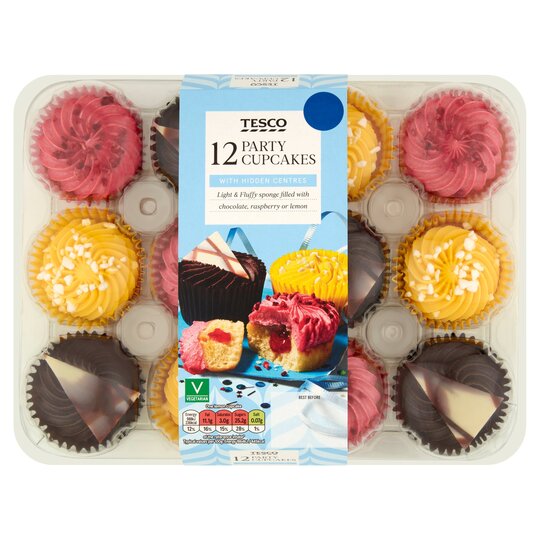 Tesco 12 Party Cupcakes - 5059697712166