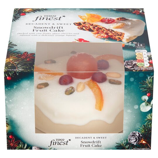 Tesco Finest Snowdrift Fruit Cake - 5059697716362