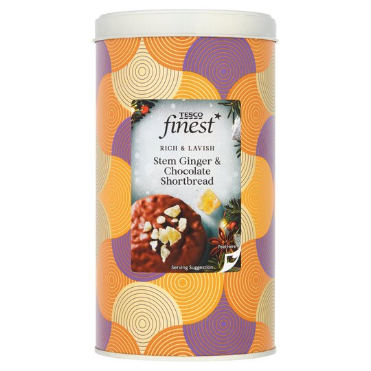 Tesco Finest Ginger & Chocolate Shortbread 180G - 5059697736278