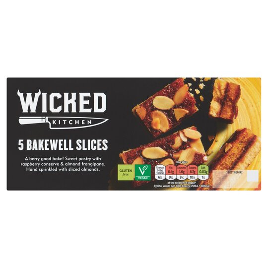 Wicked Kitchen 5 Bakewell Slices - 5059697762345