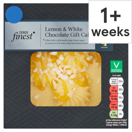 Tesco Finest Lemon & White Chocolate Gift Cake - 5059697769757