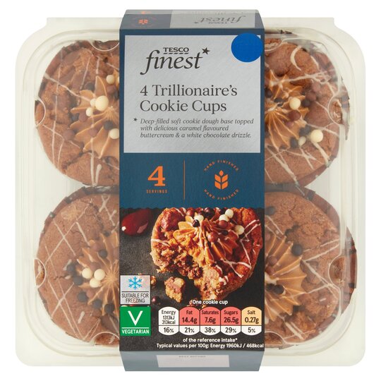 Tesco Finest 4 Trillionaires Cookie Cups - 5059697772603