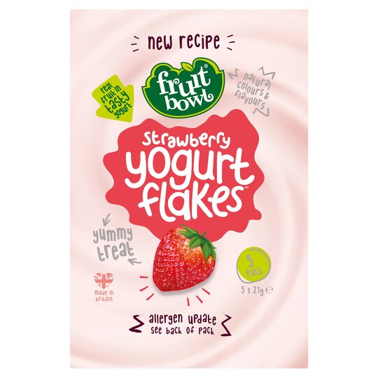 Fruit Bowl Yogurt Flakes Strawberry 5X21g - 5060011816170