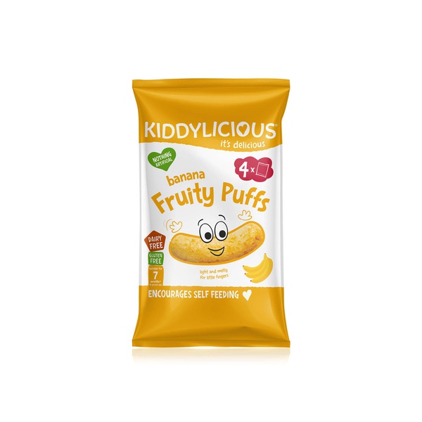 Kiddylicious banana fruity puffs multipack 40g - Waitrose UAE & Partners - 5060040256985