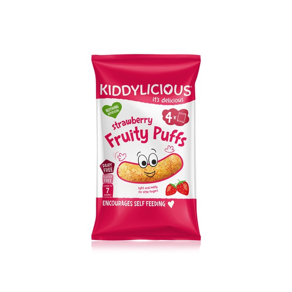 Kiddylicious strawberry fruity puffs multipack 40g - Waitrose UAE & Partners - 5060040256992