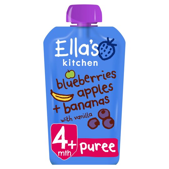 Ella's Kitchen Blueberry Apples Banana & Vanilla 120G - 5060107337534