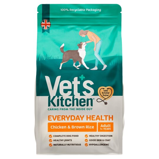 Vets Kitchen Adult Dog Chicken & Rice 3 Kilograms - 5060127743582