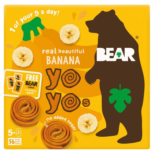 Bear Yoyo Banana Fruit Rolls 5X20g - 5060139435673