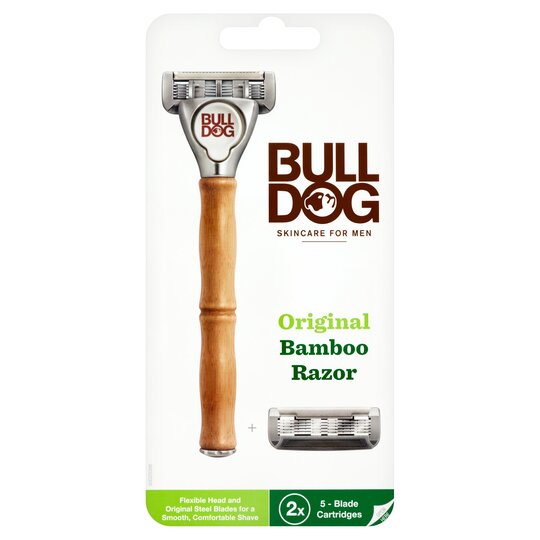 Bulldog skincare for men original bamboo razor with blade kit x 2 - Waitrose UAE & Partners - 5060144645562