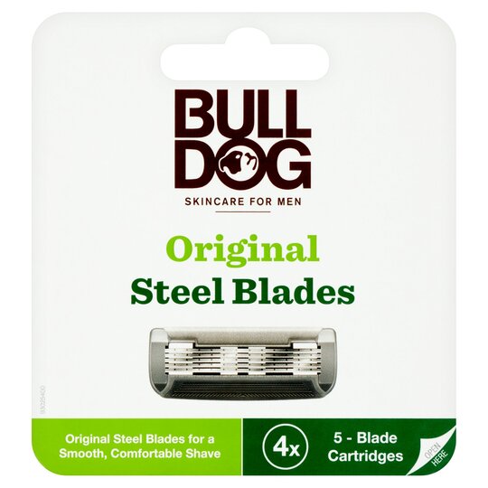 Bulldog skincare for men original steel blades x 4 - Waitrose UAE & Partners - 5060144645579