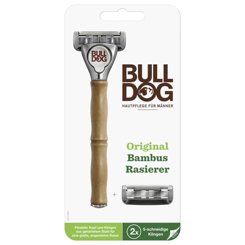 Bulldog Original Bambus Rasierer + 2 Klingen 1Stück - 5060144646347