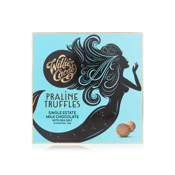 Willie's Cacao milk chocolate praline truffles with sea salt 110g - Waitrose UAE & Partners - 5060165582501