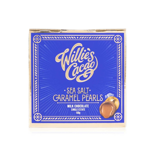 Willie's Cacao sea salt caramel milk chocolate pearls 150g - Waitrose UAE & Partners - 5060165583478