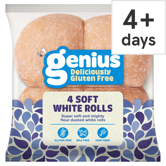 Genius White Free From Rolls 4 Pack - 5060195900054