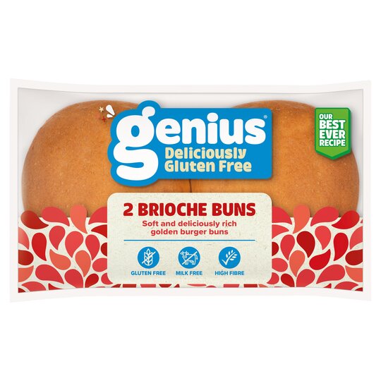 Genius Gluten Free Brioche Burger Buns 2 Pack - 5060195909101