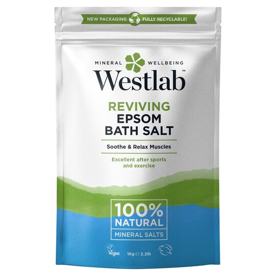 Westlab 100% Pure Epsom Salts 1Kg - 5060209110172