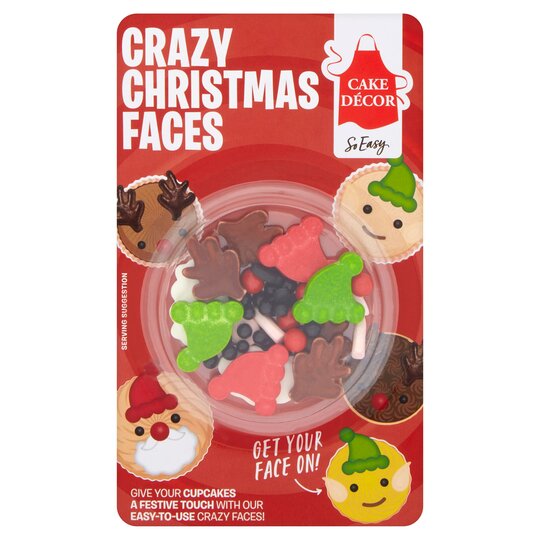 Cake Decor Crazy Christmas Faces 22G - 5060234984724