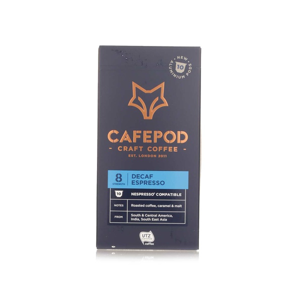 Cafepod decaf espresso coffee pods x10 55g - Waitrose UAE & Partners - 5060313403009