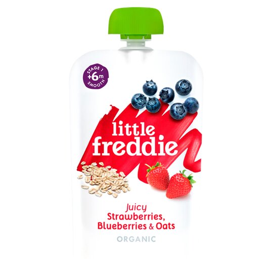 Low Fat Organic Strawberry, Blueberries & Oats, 6M+ 100G - 5060403118585