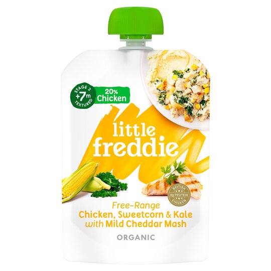 Little Freddie Organic Chicken, S/Corn, Kale & Mash 130G - 5060403119773
