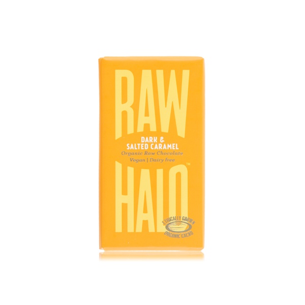 Raw Halo dark & salted caramel organic raw chocolate 35g - Waitrose UAE & Partners - 5060430551379