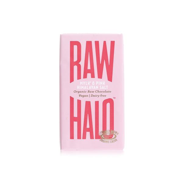 Raw Halo mylk & pink Himalayan salt organic chocolate bar 35g - Waitrose UAE & Partners - 5060430551539