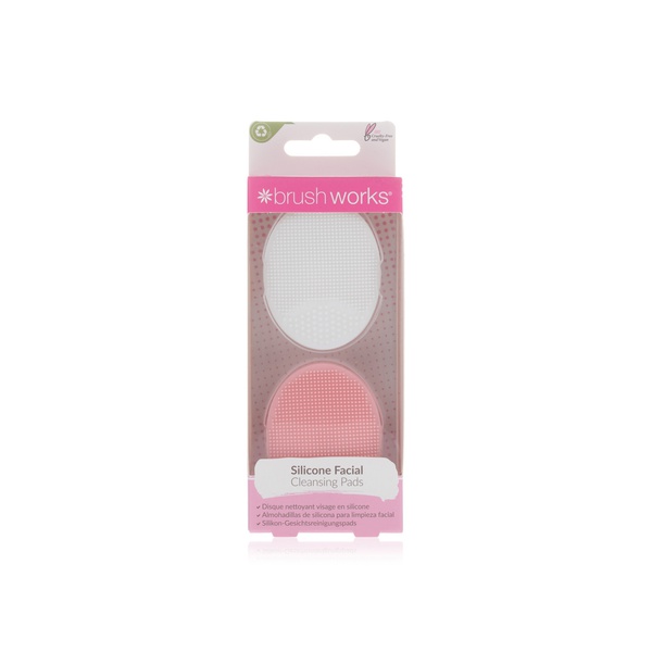 Brushworks silicone cleansing pads 2x - Waitrose UAE & Partners - 5060455141050