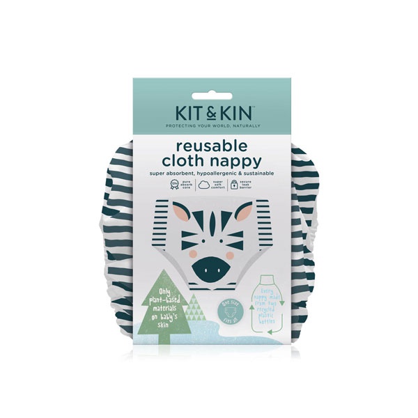 Kit & Kin reusable nappy zebra - Waitrose UAE & Partners - 5060479852888