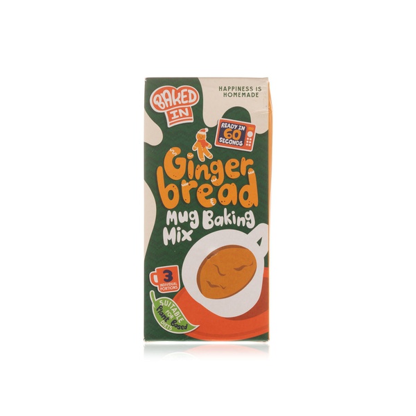 Bakedin gingerbread mug cake mix 3's 150g - Waitrose UAE & Partners - 5060502500229