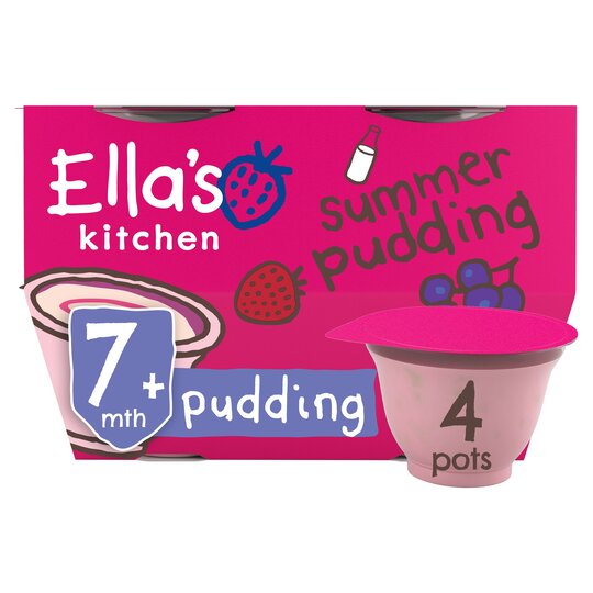 Ella's Kitchen 7Mth+ Summer Pudding 4X80g - 5060503503632