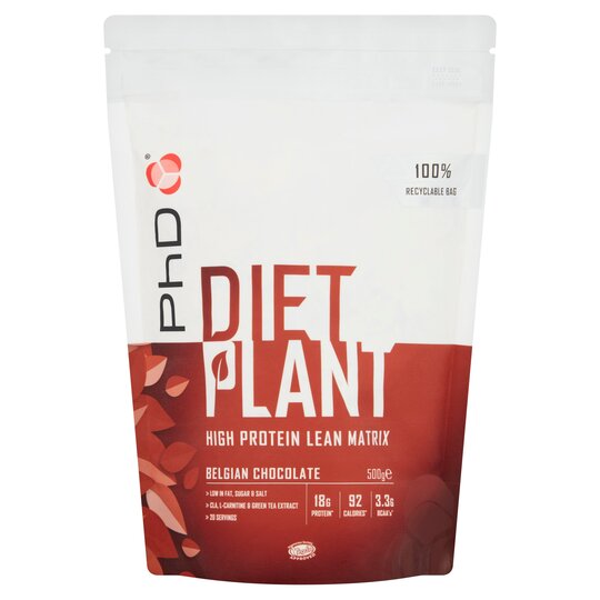 Phd Diet Plant High Protein Shake Belgian Chocolate 500G - 5060578325474