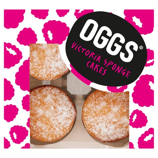 Oggs Vegan Victoria Sponge Cakes 4 Pack 184G - 5060655451041