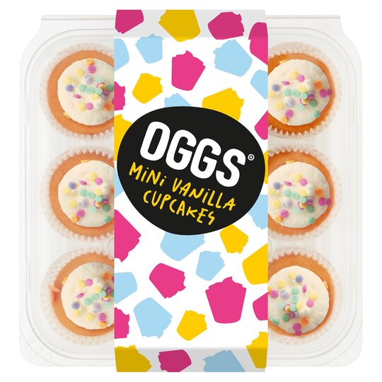Oggs Vegan Mini Vanilla Cupcakes 9 Pack 180G - 5060655452093