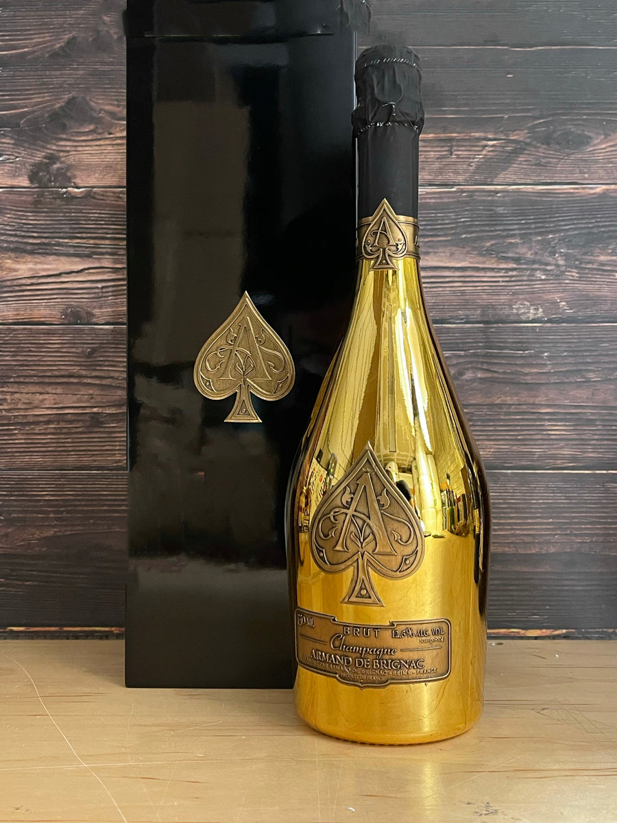 Armand De Brignac Brut Gold Ace Of Spades Champagne W/ Wooden Gift Box - 50813497005268