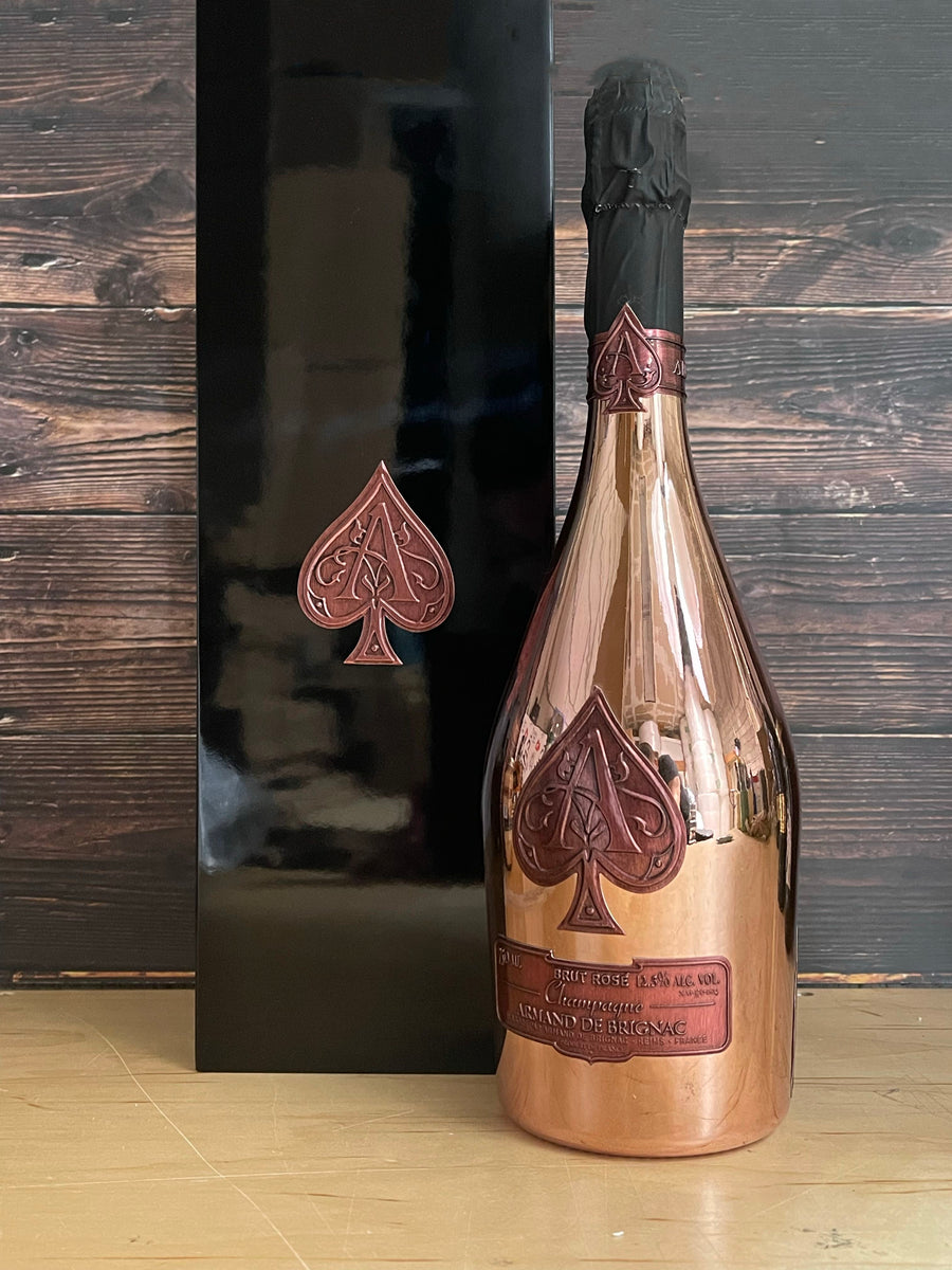 Armand De Brignac Brut Rose Ace of Spades Champagne W/ Wooden Gift Box - 50813497005305