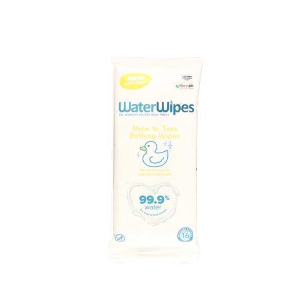 waterwipes nose toes bathing wipes 16s - Waitrose UAE & Partners - 5099514001813