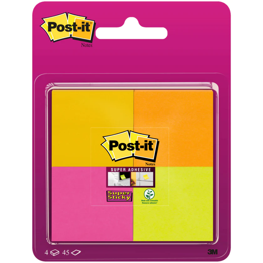 Post-it Haftnotizen 4x45 Blatt - 51141978000