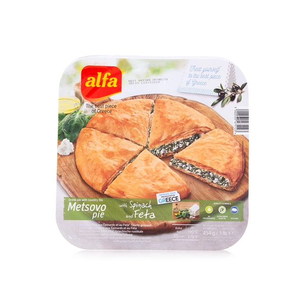 Alfa metsovo spinach and feta pie 450g - Waitrose UAE & Partners - 5202535475123
