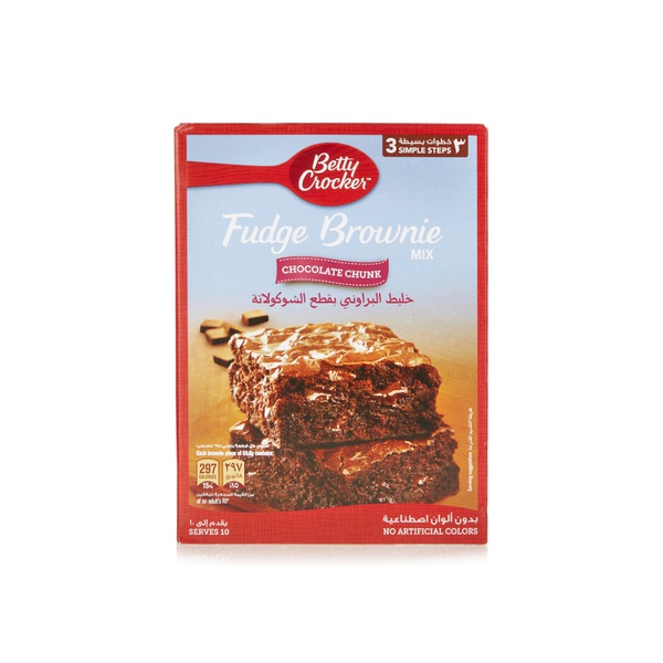 Betty Crocker chocolate chunk fudge brownie mix 500g - Waitrose UAE & Partners - 5203912390831