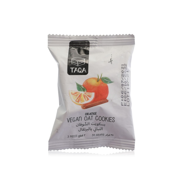 Taqa vegan orange oat cookies 35g - Waitrose UAE & Partners - 5285004540041