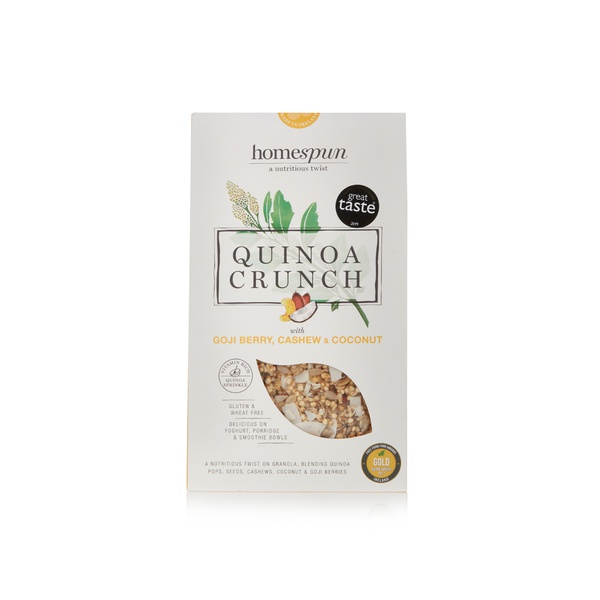 Homespun quinoa crunch with goji, coconut & cashew 275g - Waitrose UAE & Partners - 5392000130418