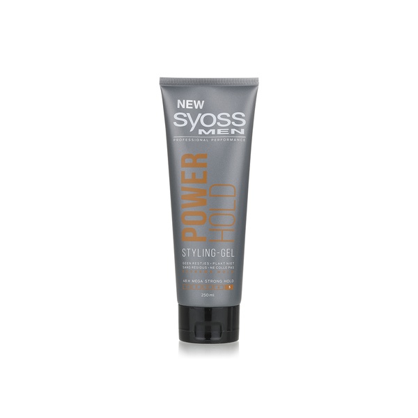 Syoss men power hold styling gel 250ml - Waitrose UAE & Partners - 5410091684877