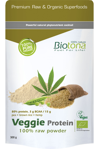 Mix De Protéines Végétales En Poudre Bio - 300G - Biotona - 5412360009503