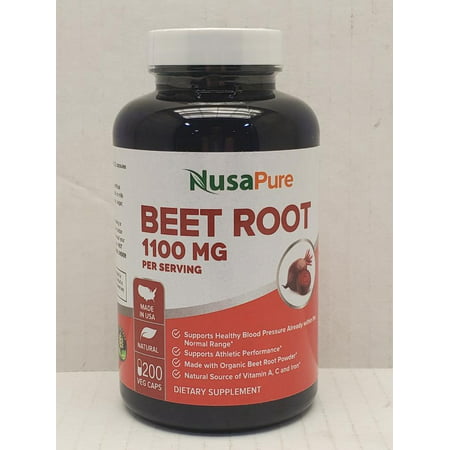 NusaPure Beet Root 1100 mg 200 Veg caps - 600137599097