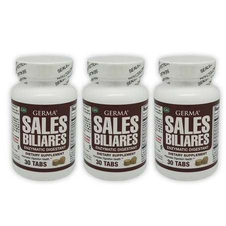 Germa Bile Dietary Supplement. Aids in the Digestion of Starch Protein and Fat. 30 Tablets. Pack of 3 - 600164958072