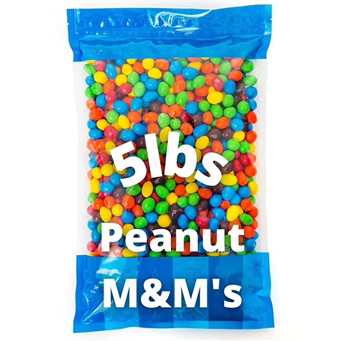  M&M (5lb Peanut M&M) - Bulk Peanut M&M's -- Perfect for Vending Machine Candy, Office Candy, Bulk Candy for Home.  - 601577341369