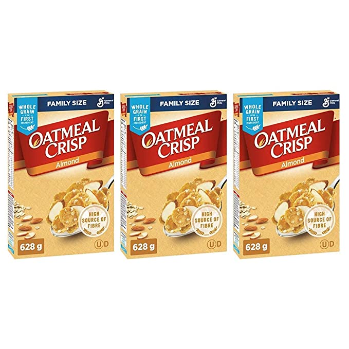  Oatmeal Crisp Almond Cereal Family 628g/22.15oz, 3-Pack {Imported From Canada} - 602001251216
