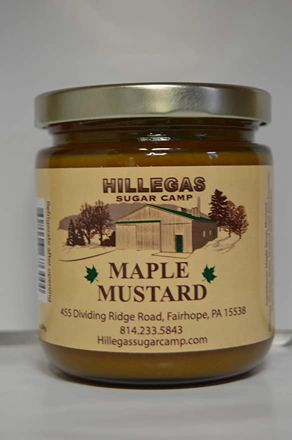 Hillegas Sugar Camp, Maple Mustard, 10 OZ Jar - 602003676444
