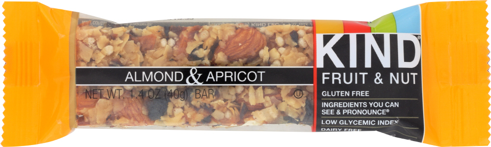 KIND: Fruit and Nut Bar Almond and Apricot, 1.4 oz - 0602652170058