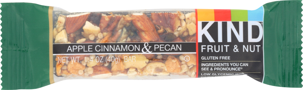 KIND: Fruit and Nut Bar Apple Cinnamon and Pecan, 1.4 oz - 0602652170171